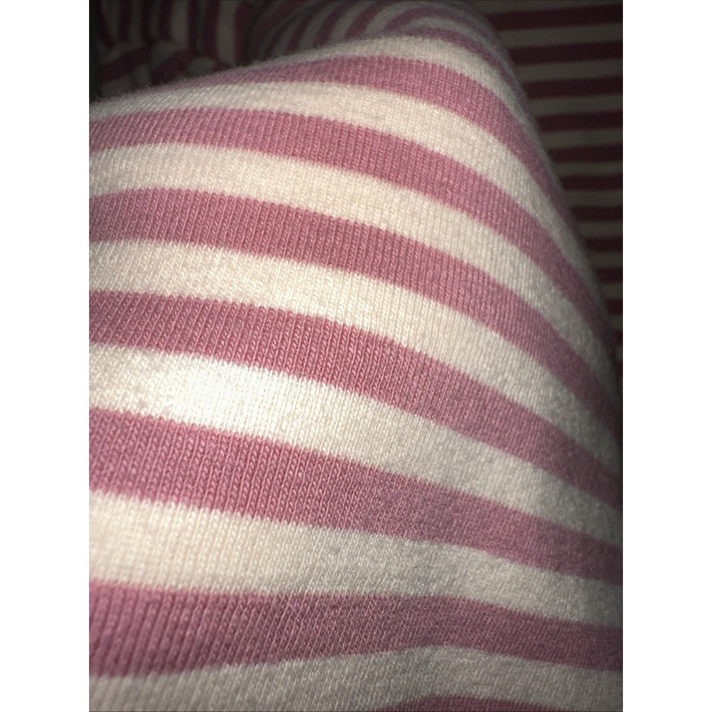 J.CREW Women's Striped Turtleneck T-Shirt Long Sleeve, 100% Cotton, Medium Pink - Picture 10 of 10